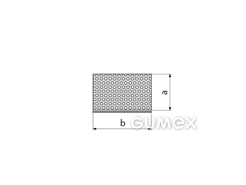 Rechteckiges mikroporöses Silikonprofil+Aufkleber, 3x10mm, 150kg/m3, EN 45545-2, -60°C/+230°C, grau, 